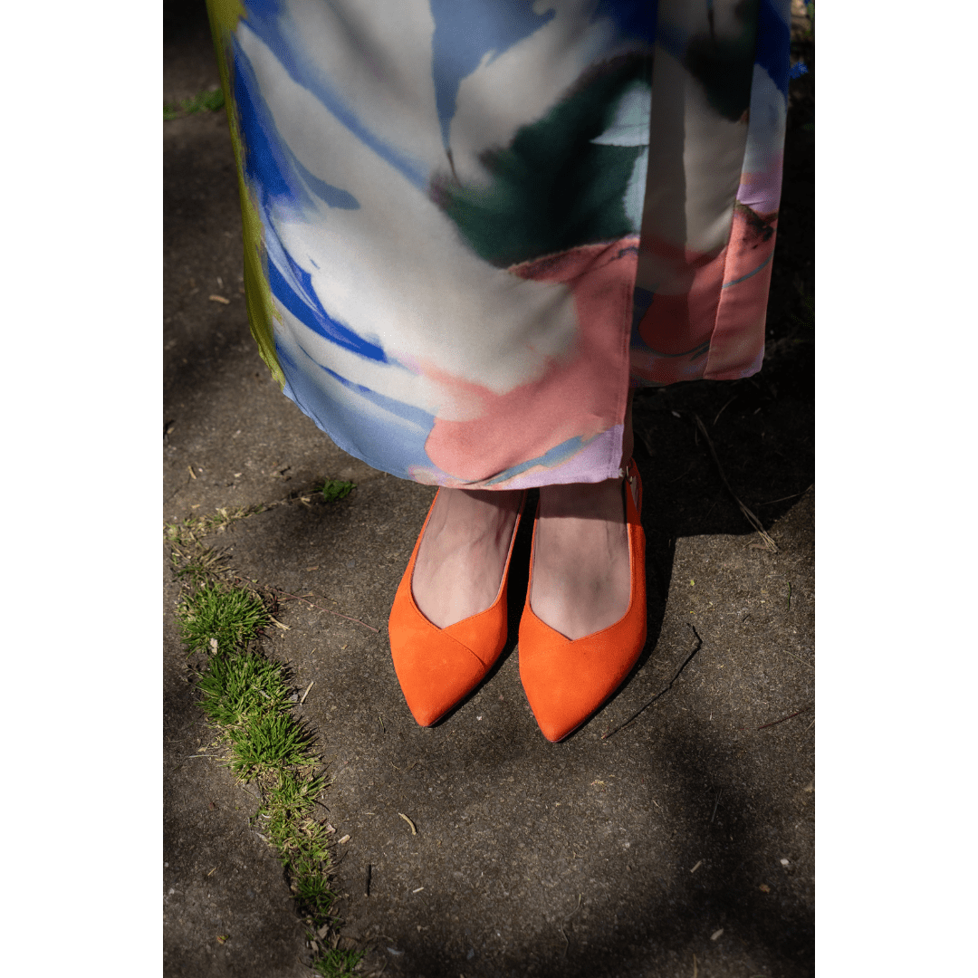 Tanita Orange Suede