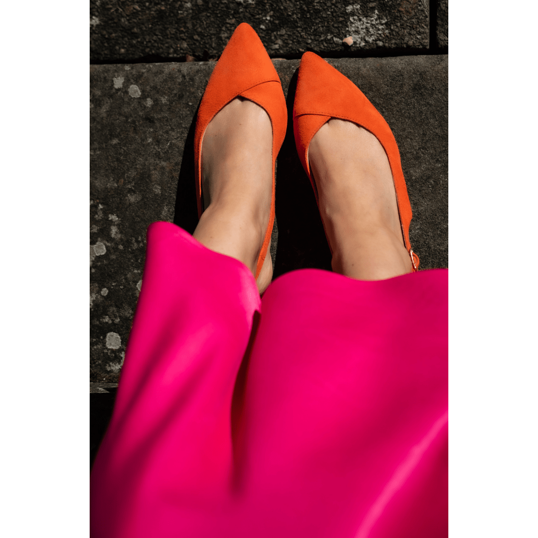 Tanita Orange Suede