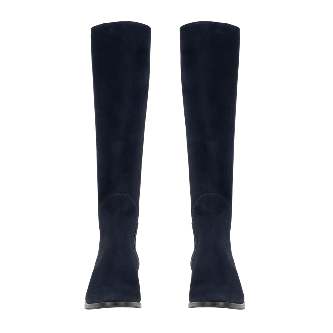 Vicolo Slim Fit Navy Suede