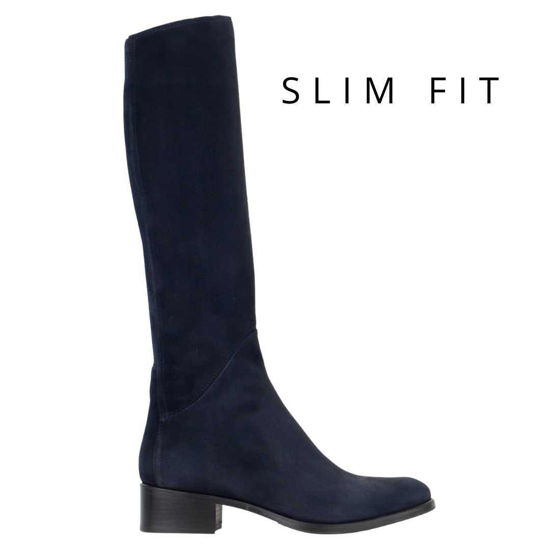 Vicolo Slim Fit Navy Suede