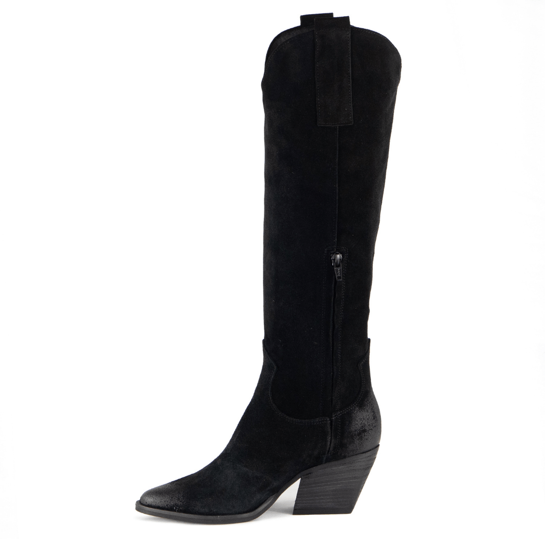 Astroni Black Suede