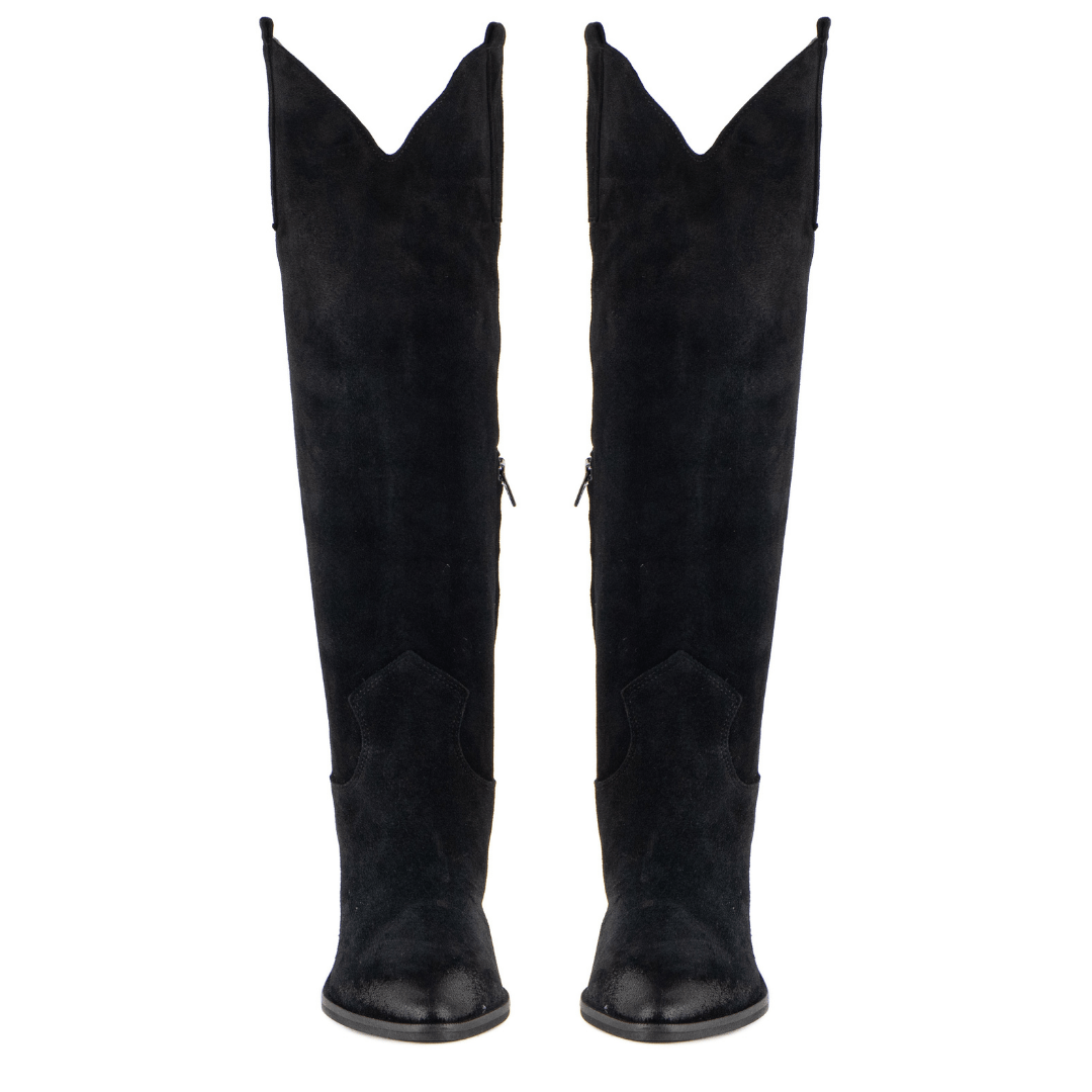Astroni Black Suede